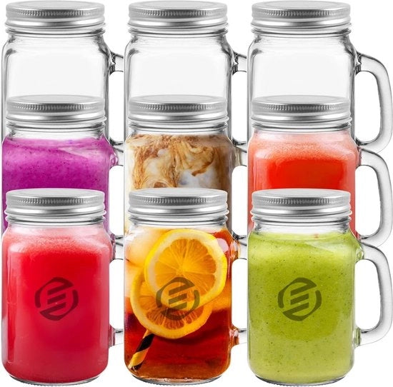 Set di contenitori per overnight oats in vaso di mason - set di 6 vasi - contenitori per muesli - contenitori per havermout