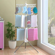 Trade Shop - Stendino Verticale Salvaspazio Stendibiancheria Ribaltabile Pieghevole Portatile Girevole -