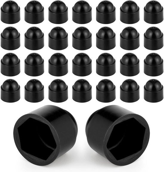 Coppe di protezione a sei facce - plastica - 30 pezzi - diametro 2,1 cm - altezza 1,9 cm - diametro interno 1,68 cm - durature - con coperchi a vite