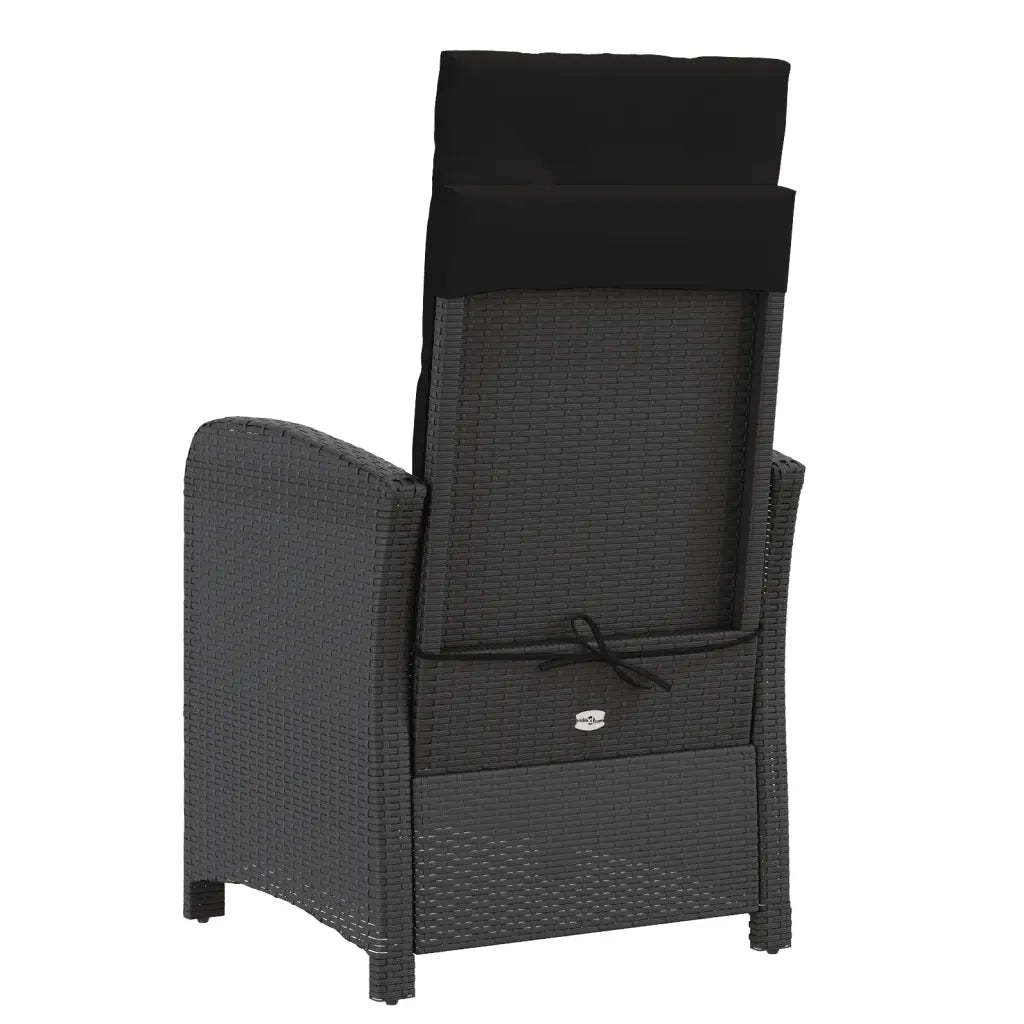 Sedie da Giardino Reclinabili 2 pz con Poggiapiedi Polyrattan 365193