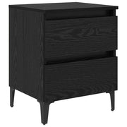Comodino | Armadio da Notte | Mobiletto da notte Rovere nero 40 x 35 x 50 cm Legno multistrato