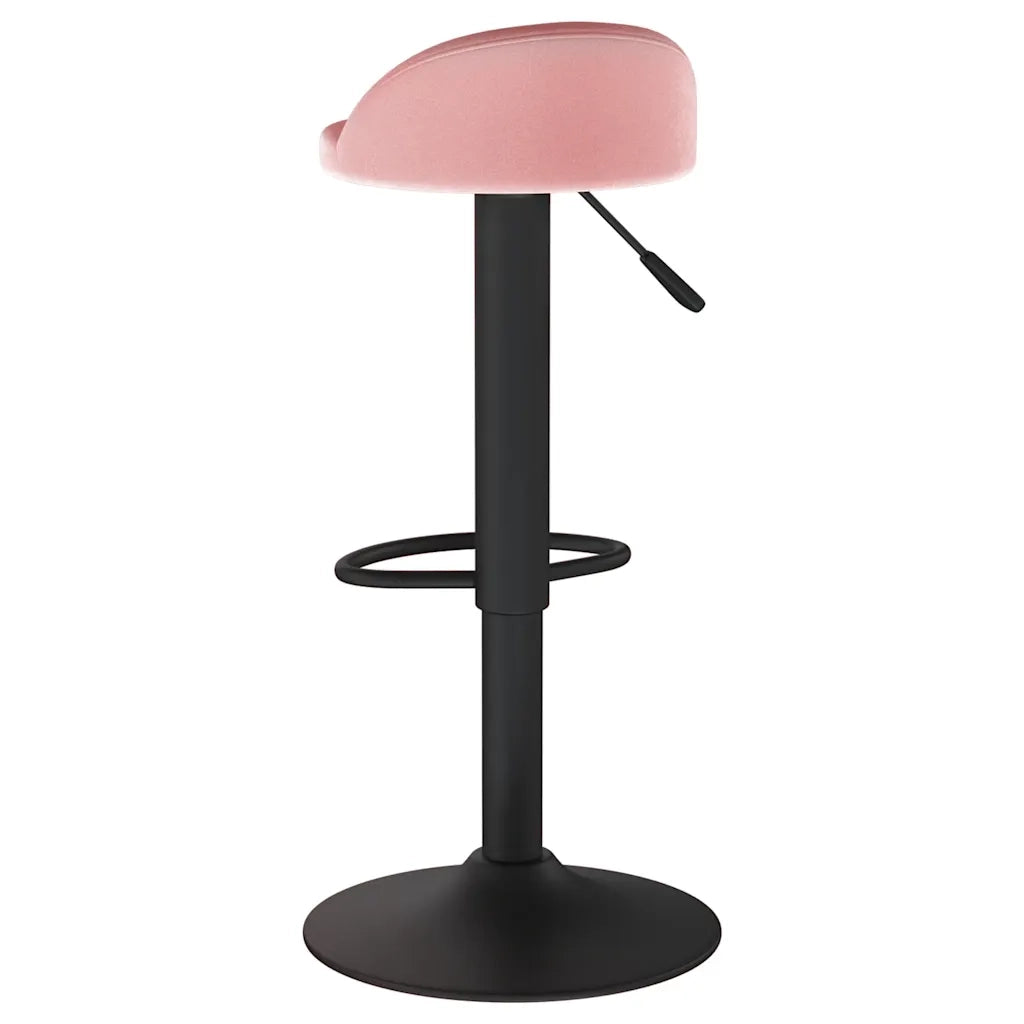 vidaXL Sgabello da Bar Rosa in Velluto