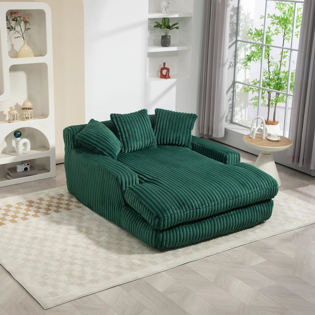 Divano Letto Singolo Cord Cloud Couch ¨C MINIMAL ¨C Verde, 3 Cuscini, Bodensofa