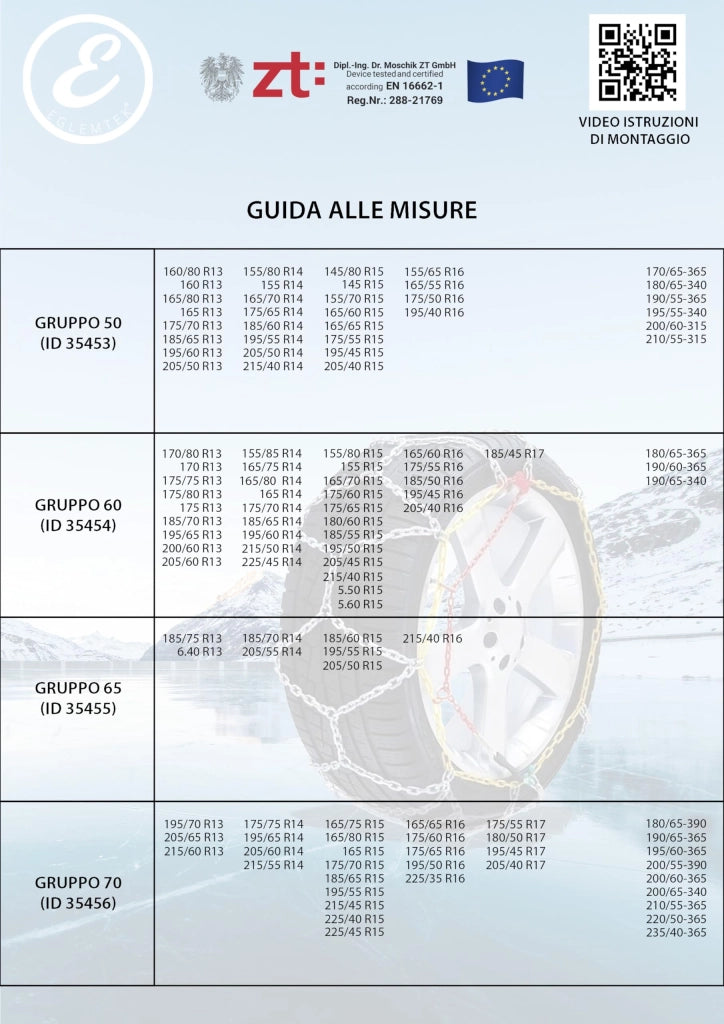 Catene Da Neve In Metallo 9 mm Omologate TUV e GS Onorm Montaggio Rapido Per Auto Macchina Furgone SUV Con Tensionatore Autobloccante Misura: Misura 30