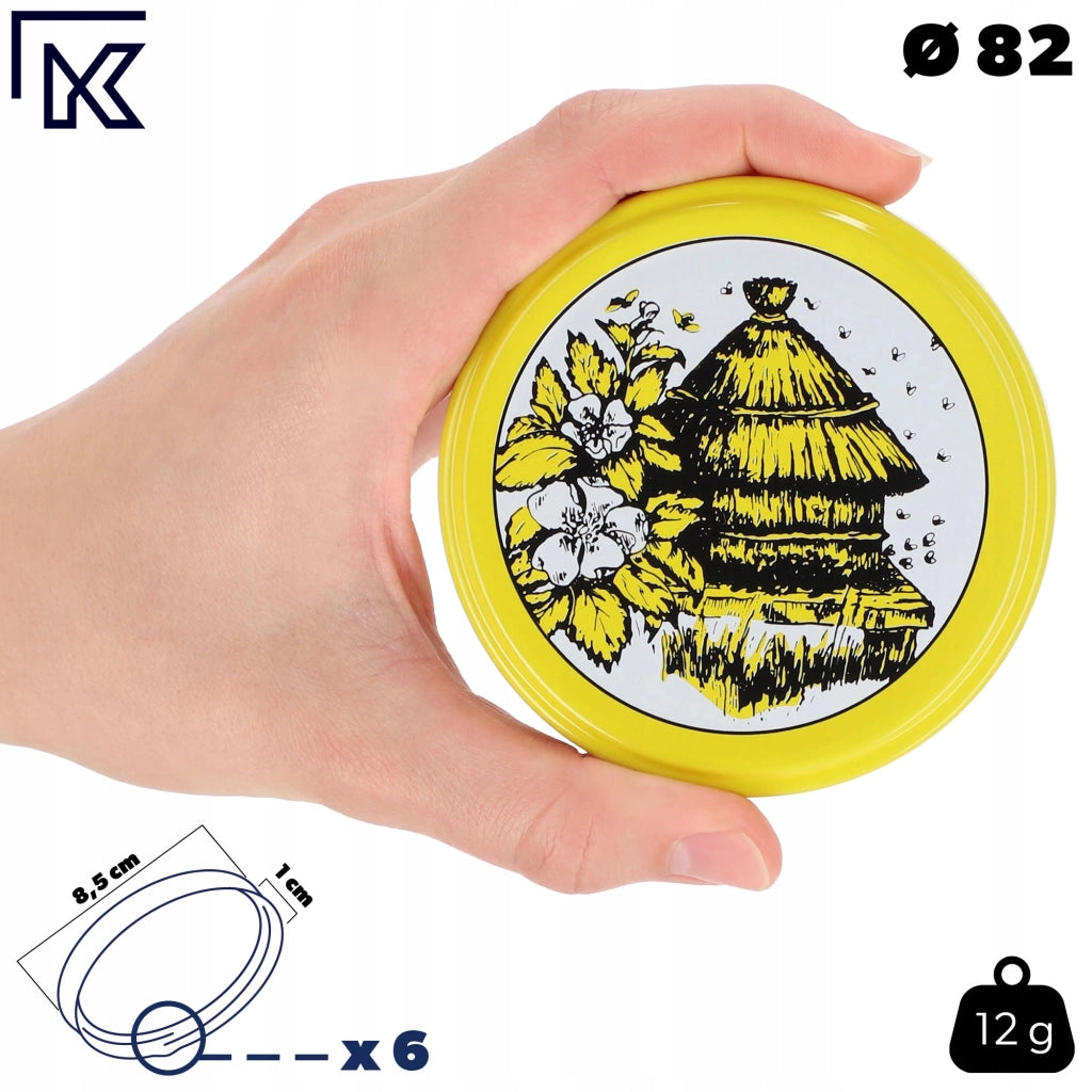 Tappi per barattoli KADAX, diametro 82 mm, confezione da 10 pezzi