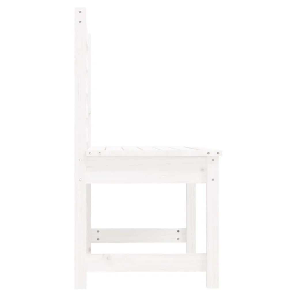 Panca da giardino mobili da esterno per patio terrazza bianca 109 x 48 x 91,5 cm legno di pino massiccio 02_0011646