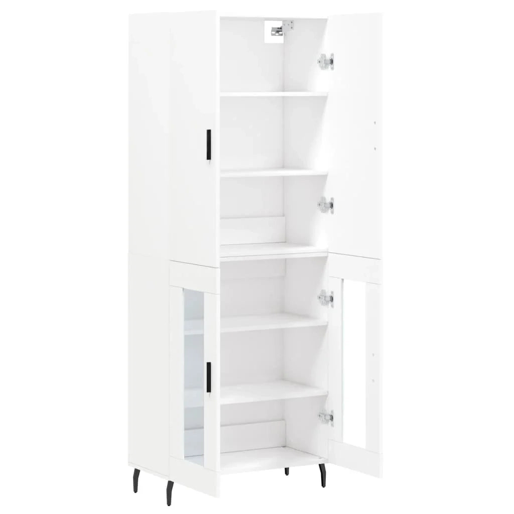 Buffet credenza cassettiera armadio mobile contenitore organizer cucina soggiorno salotto alto 69,5 x 34 x 180 cm legno ingegnerizzato bianco 02_0032650