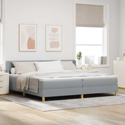 Letto a molle con materasso Grigio chiaro 200 x 200 cm Tessuto 3341377
