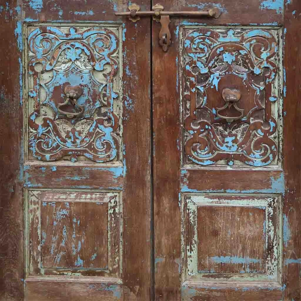 Porta in legno marrone 142x27x218h cm