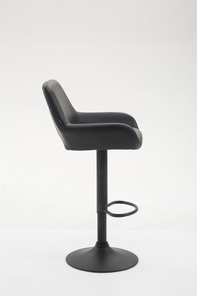 Sgabello Braga in similpelle nero,nero