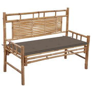 Panca da Giardino con Cuscino 120 cm in BambÃ¹