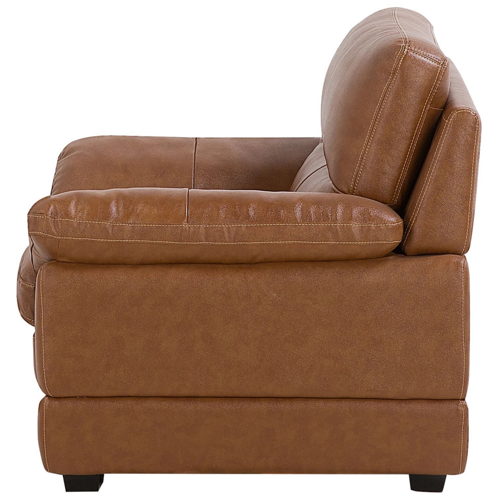 Poltrona in pelle marrone 85L x 115W x 89H cm Extra Seat Space Retro