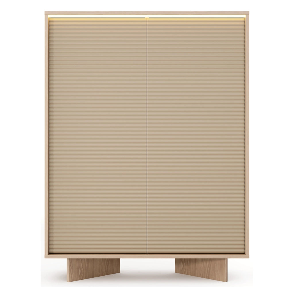 Madia Hasota, Credenza 4 Ripiani, 104x40x138h cm Marrone Rovere