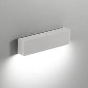 Slat Lampada da Parete LED 4W IP65 Rettangolare in Alluminio Pressofuso Bianco Opaco per Illuminazione d'Interni ed Esterni Dimensioni 18x4.5x3 cm