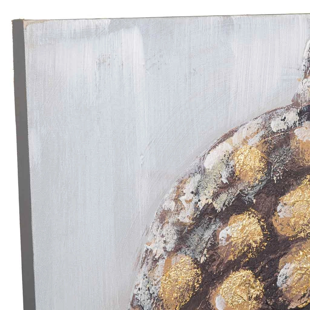 Quadro dipinto a mano con rilievo oro 80x120x3h