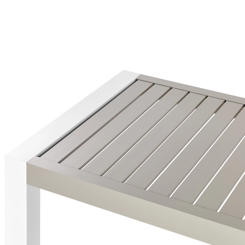 Tavolino da giardino Taupe Aluminium 120 x 170 cm Spazio pranzo all'aperto