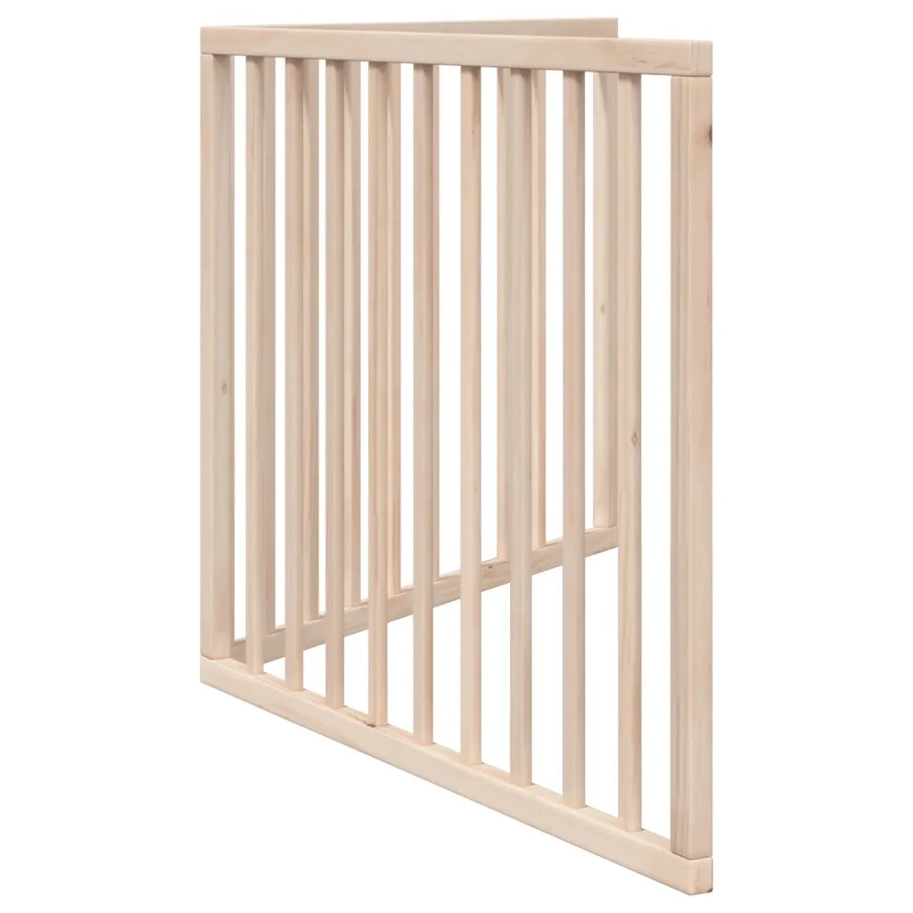Cancelletto per cani pieghevole 2 pannelli 160 cm in legno di pioppo 352176