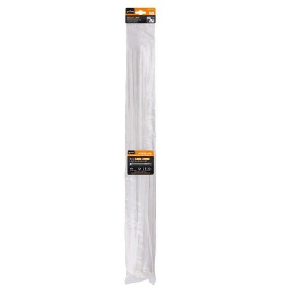 Trade Shop - Set 10pz Fascette Cavi Cavo Bianco Stringenti In Plastica Nylon 8.8x800 Mm 92377 -