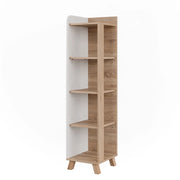 Vicco Mensola da bagno Sonoma/Bianco 30 x 128 cm con 4 scomparti