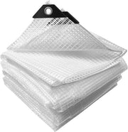 Dekzeil in Polietilene 180 g/m² - Peso Extra Elevato e Robusto - Impermeabile - Copertura Piscina Esterna - 4 x 8 m - Bianco