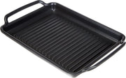 Grillpan solido 40 x 28 cm con rivestimento in Teflon e solchi.