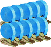 Ratellimbo 6 metri - 25 mm - Robusto - Capacità di sollevamento 800 kg - Cinturoni blu con ratella