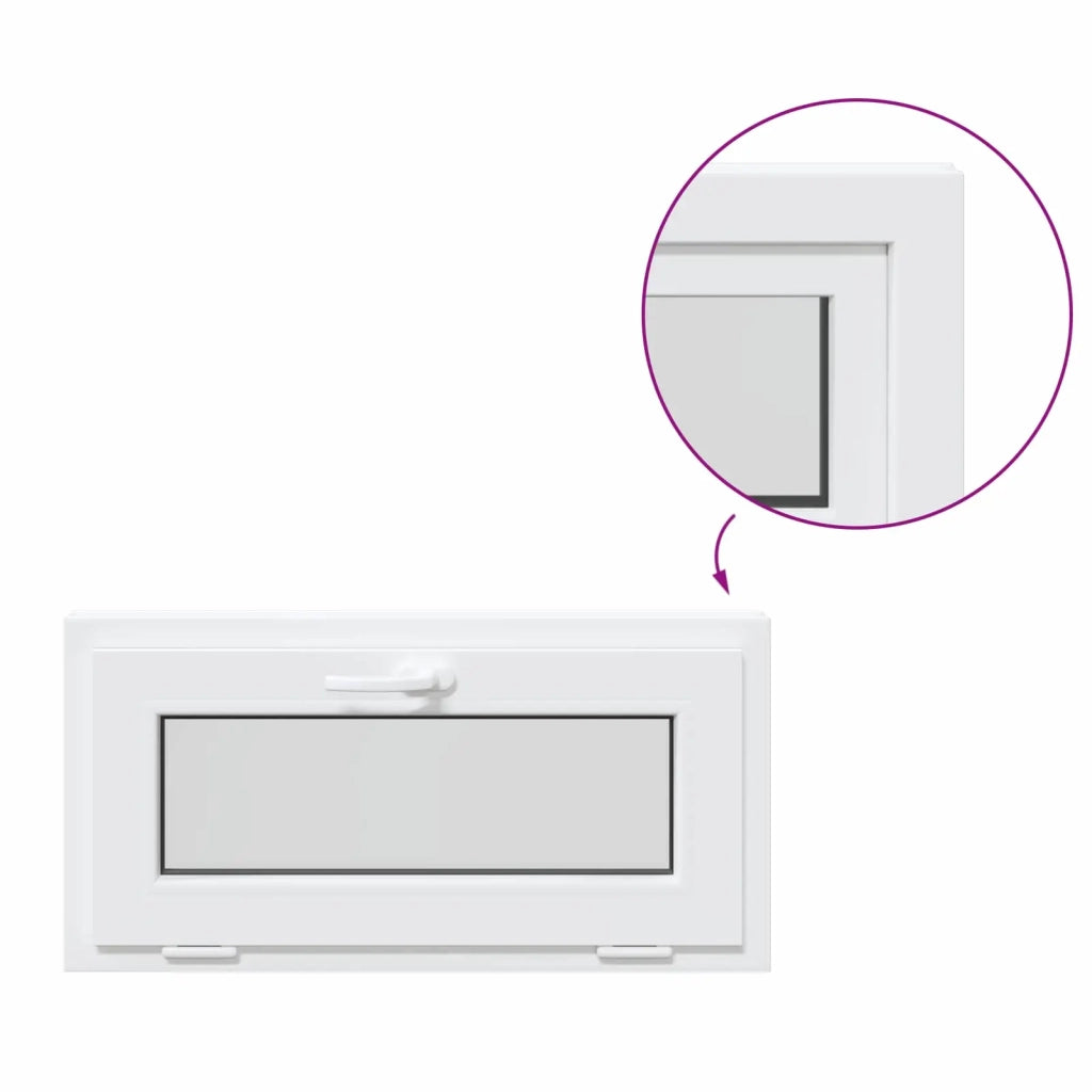 Finestra per Soffitta RISOR 80 x 40 cm PVC e Vetro Bianco 42047222