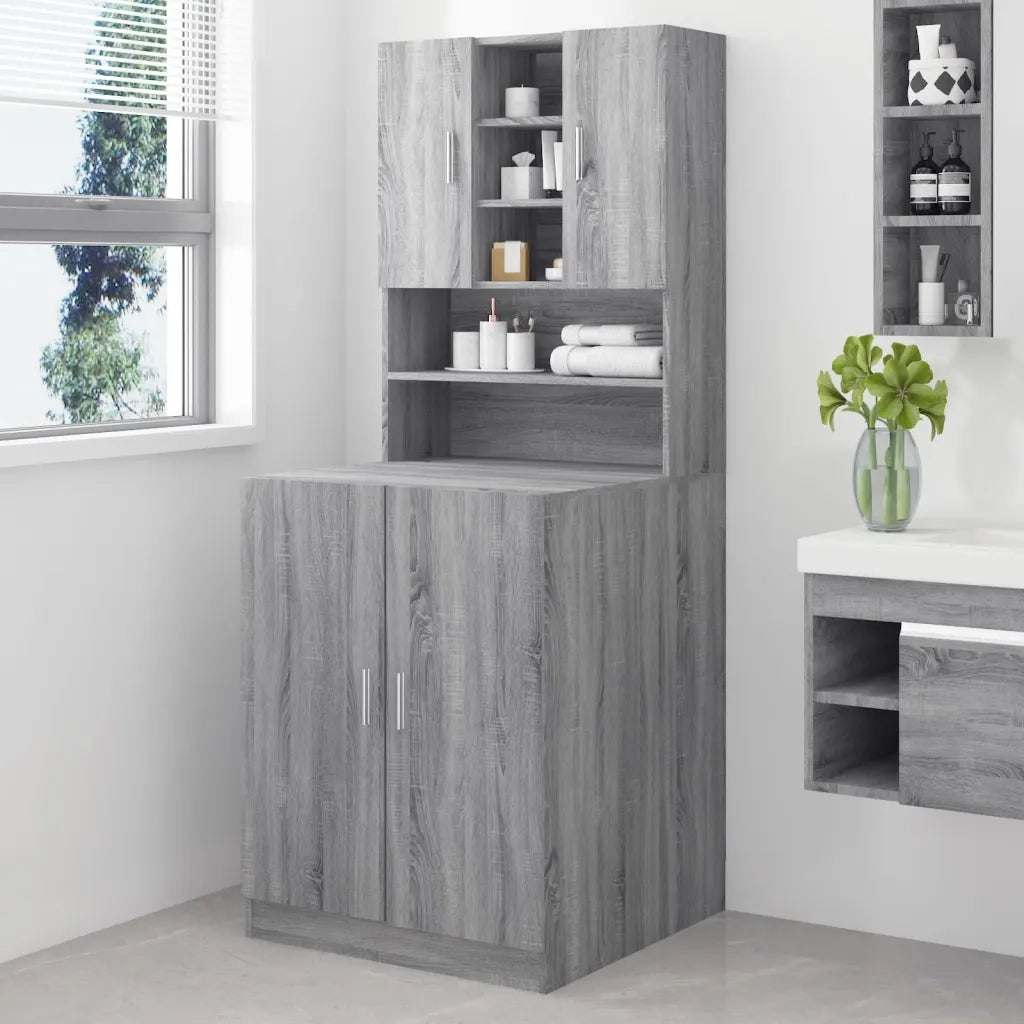 Mobile per Lavatrice Grigio Sonoma in Legno Multistrato CFW5961685