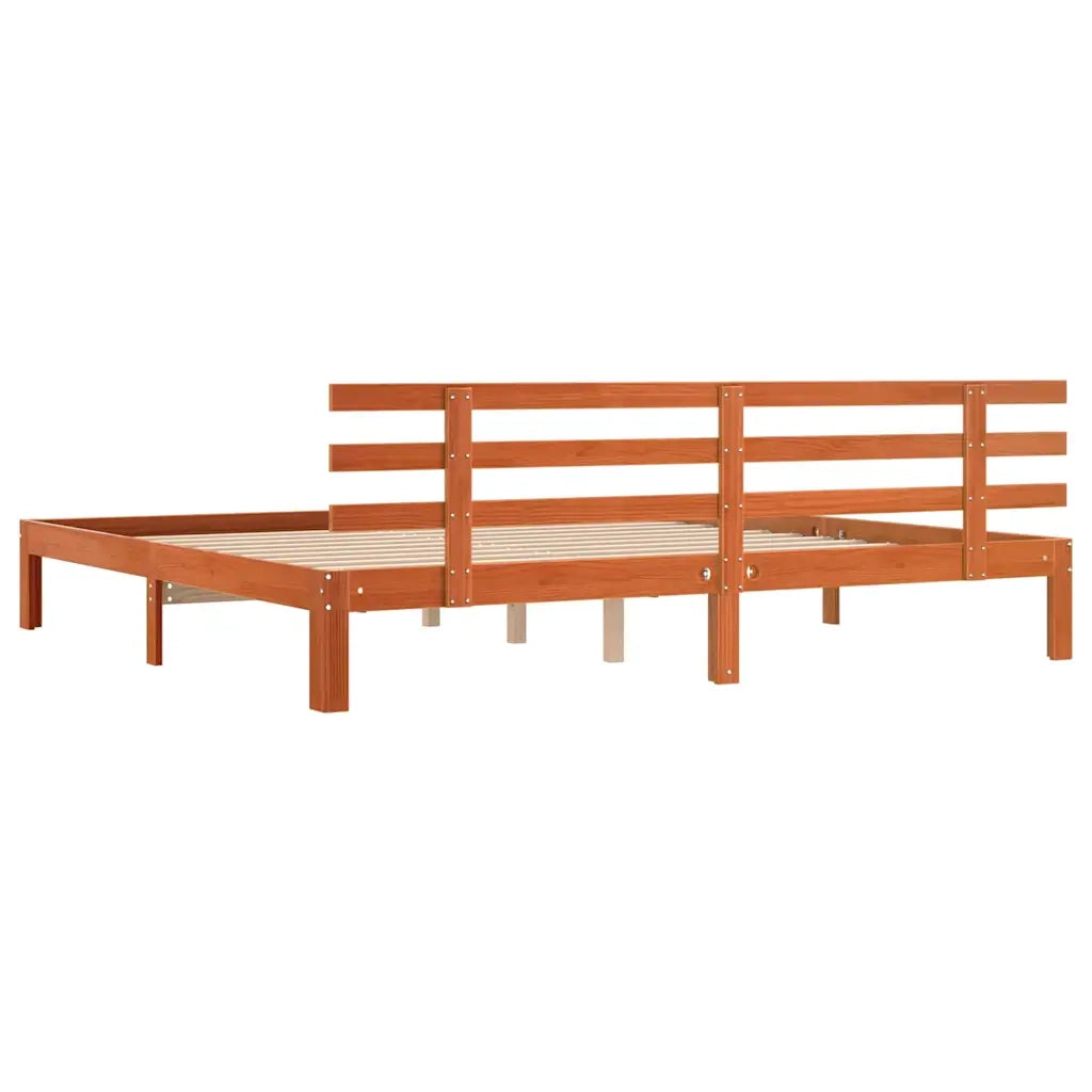 Struttura del letto Marrone cerato 203.5 x 205.5 x 69.5 cm 876946