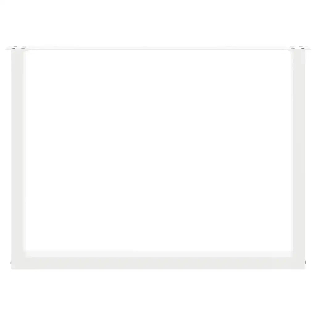 Gambe per tavolo da pranzo a forma di U 3 pz bianche 100x(72-73) cm in acciaio 4013213
