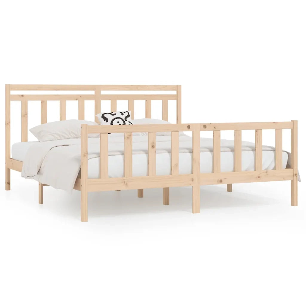 Giroletto-Struttura Letto in Legno Massello di Pino 200x200 cm 652291