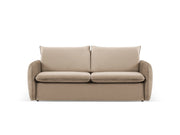 Cosmopolitan Design - Divano convertibile "Vienna" 3 posti in velluto beige 