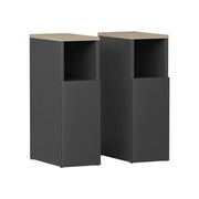 Vicco Comodino Antracite/Sonoma Set di 2