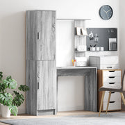 Scrivania con stoccaggio Grigio Sonoma Legno ingegnerizzato