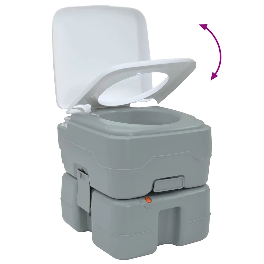 Toilette da Campeggio Grigio e Bianco 41,5 x 36,5 x 37,5 cm 42001437