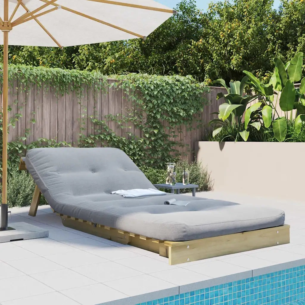 Divano letto | Sof¨¤ letto | Letto singolo Futon con Materasso 90x206x11cm Pino Impregnato