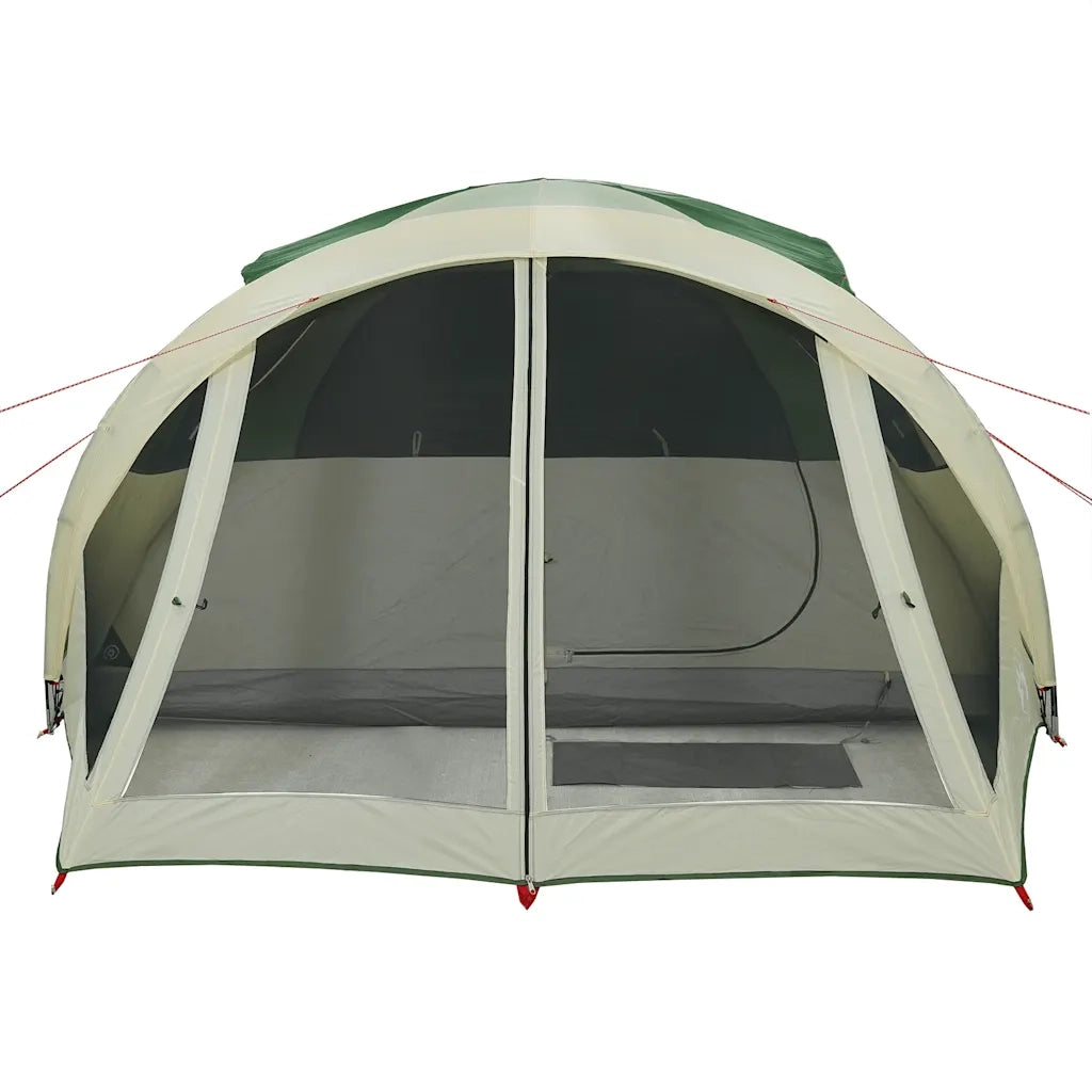 Tenda Familiare a Tunnel per 6 Persone-Tenda da campeggio Verde Impermeabile 476294