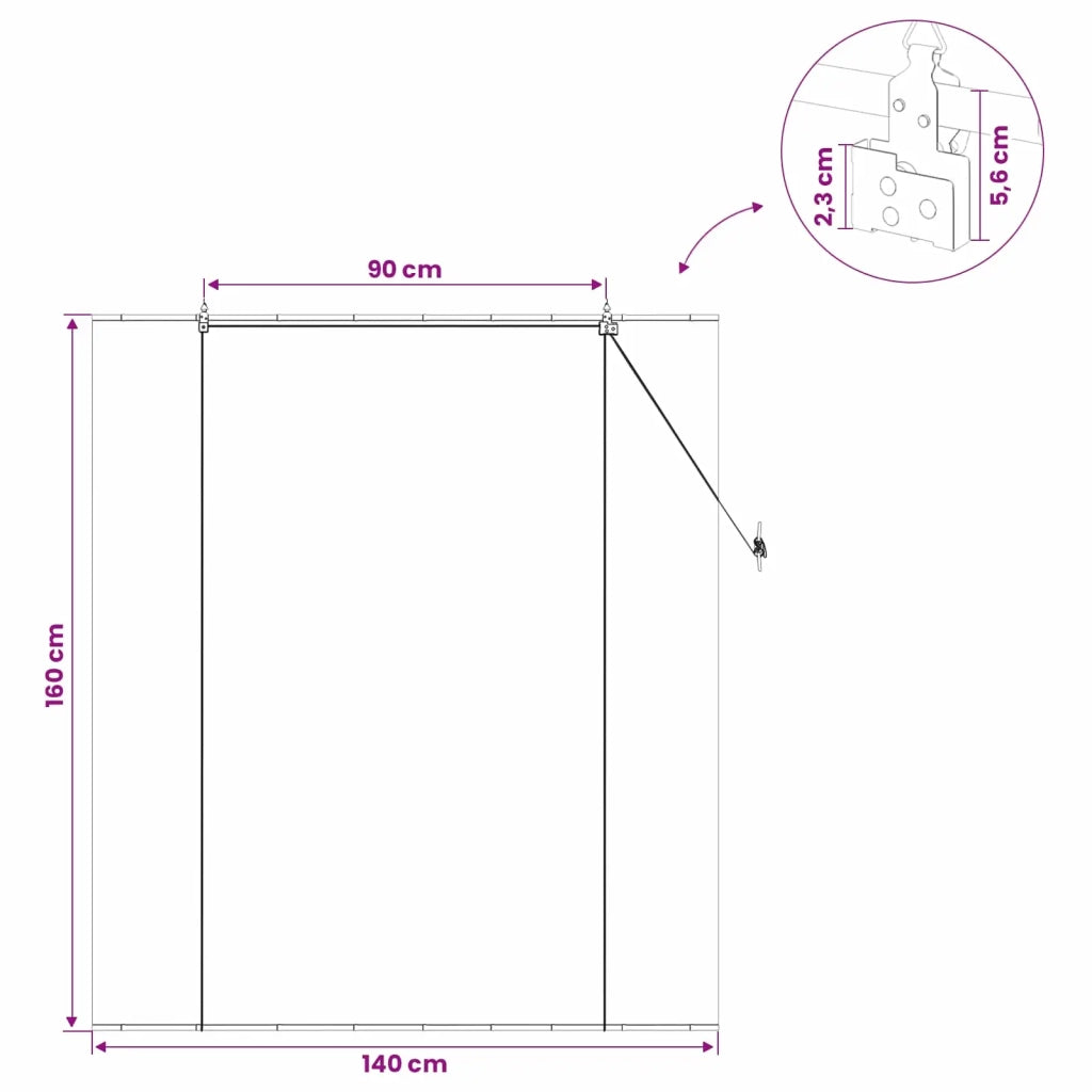 Tenda a rullo Grigio 140 x 160 cm Bambù 42039732