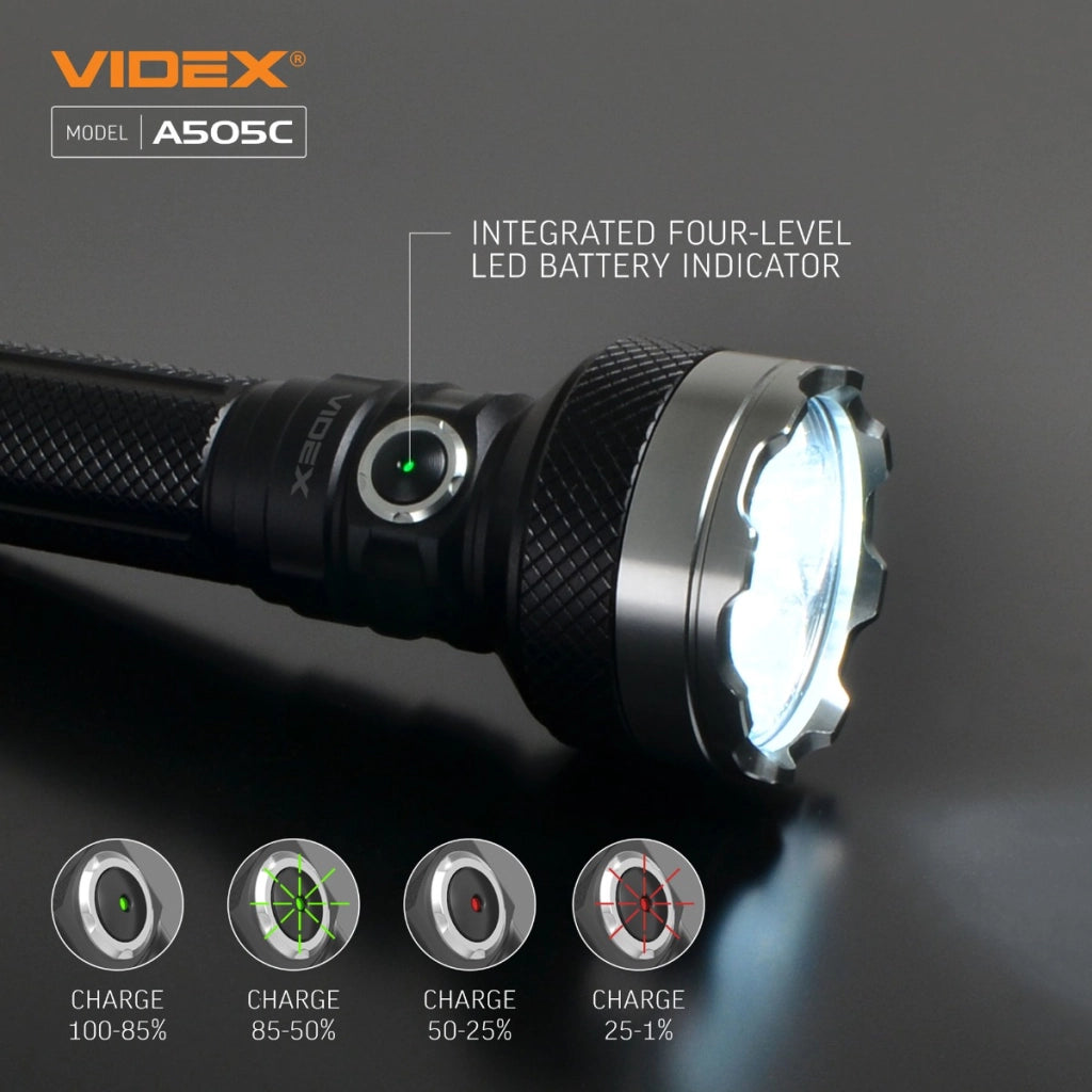 Torcia tattica Videx VLF-A505C 5500lm 500m IP68 ricaricabile
