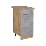 Vicco Mobiletto base per cucina Calcestruzzo 40 cm , PL Rovere