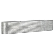 Fioriere | Cassetta per fiori | Letto Giardino Acciaio Zincato 368x80x68cm Argento