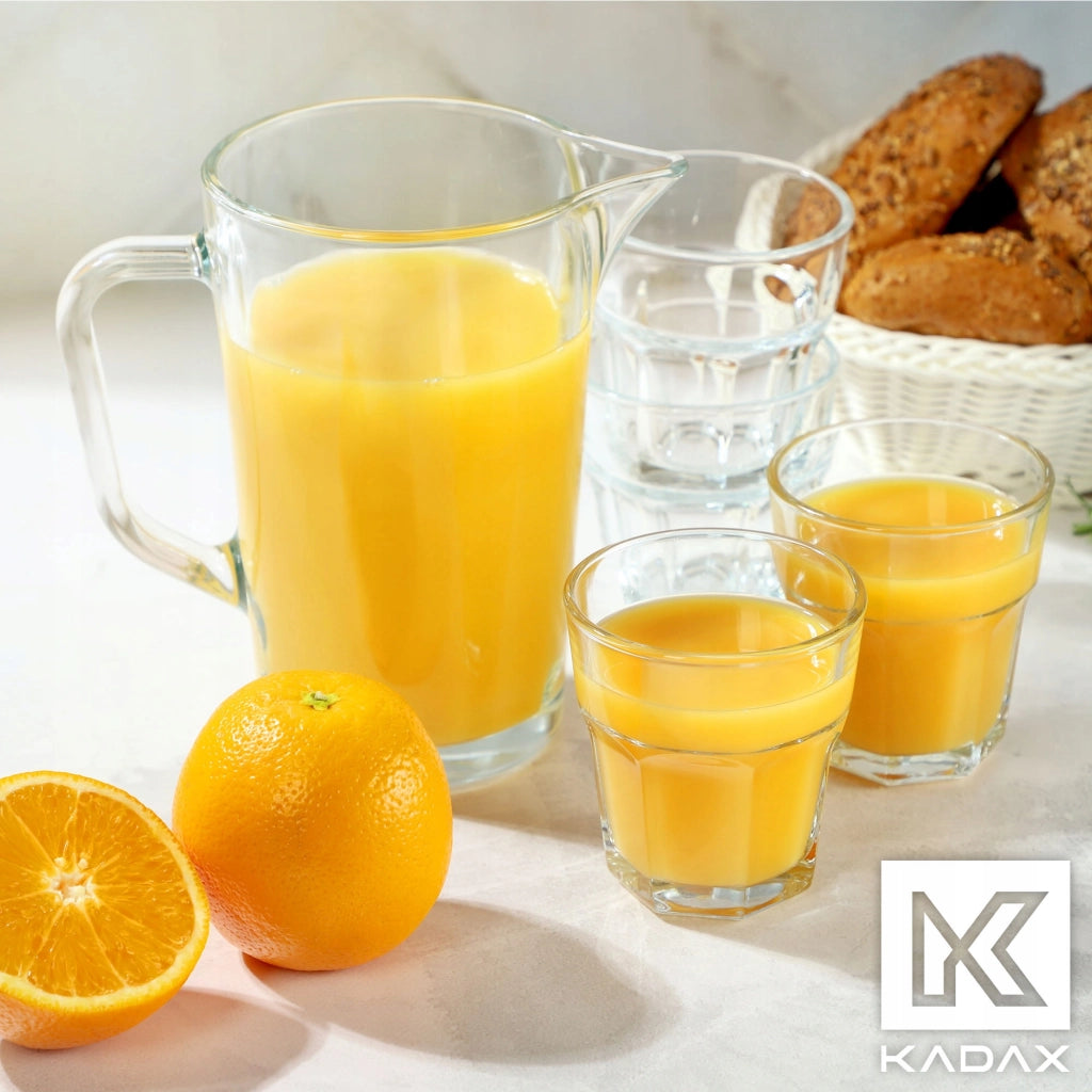 Bicchieri KADAX per bevande, whisky, succhi di frutta, set da 4 bicchieri, 230 ml