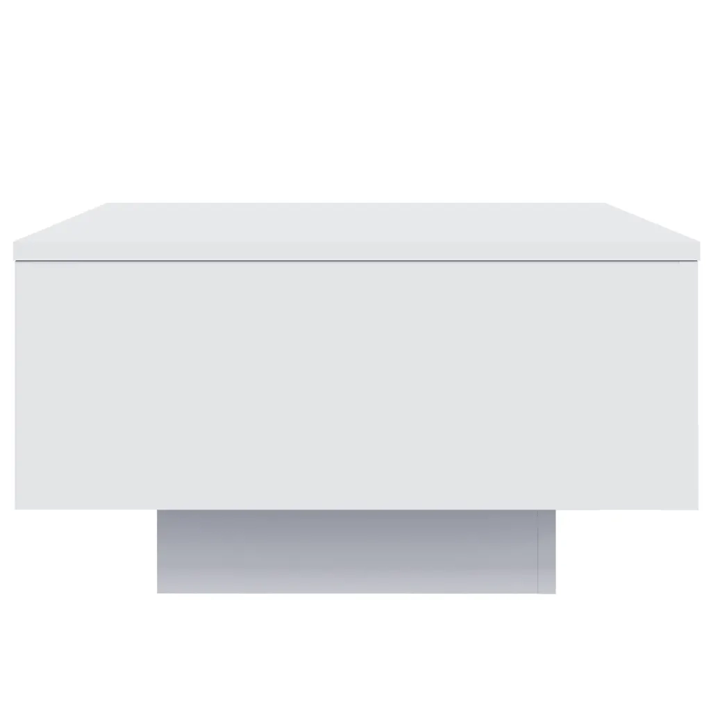 Tavolino da Soggiorno con Luci LED Bianco 55x55x31 cm 836574