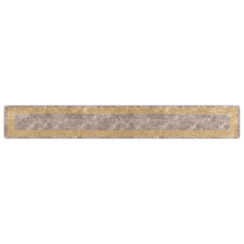 Runner Tappeto MARSA Grigio 50 x 350 cm Poliestere e PVC 42023349