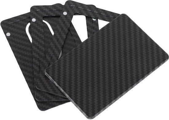 Portafoglio Portatile per Uomo - Materiale in Fibra di Carbonio - Leggero - Resistente ai Marcature - Sostenibile