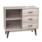 ARES MOBILE IN LEGNO CON 3 CASSETTI 90 X 30 X 80 CM IN COLORE ROVERE