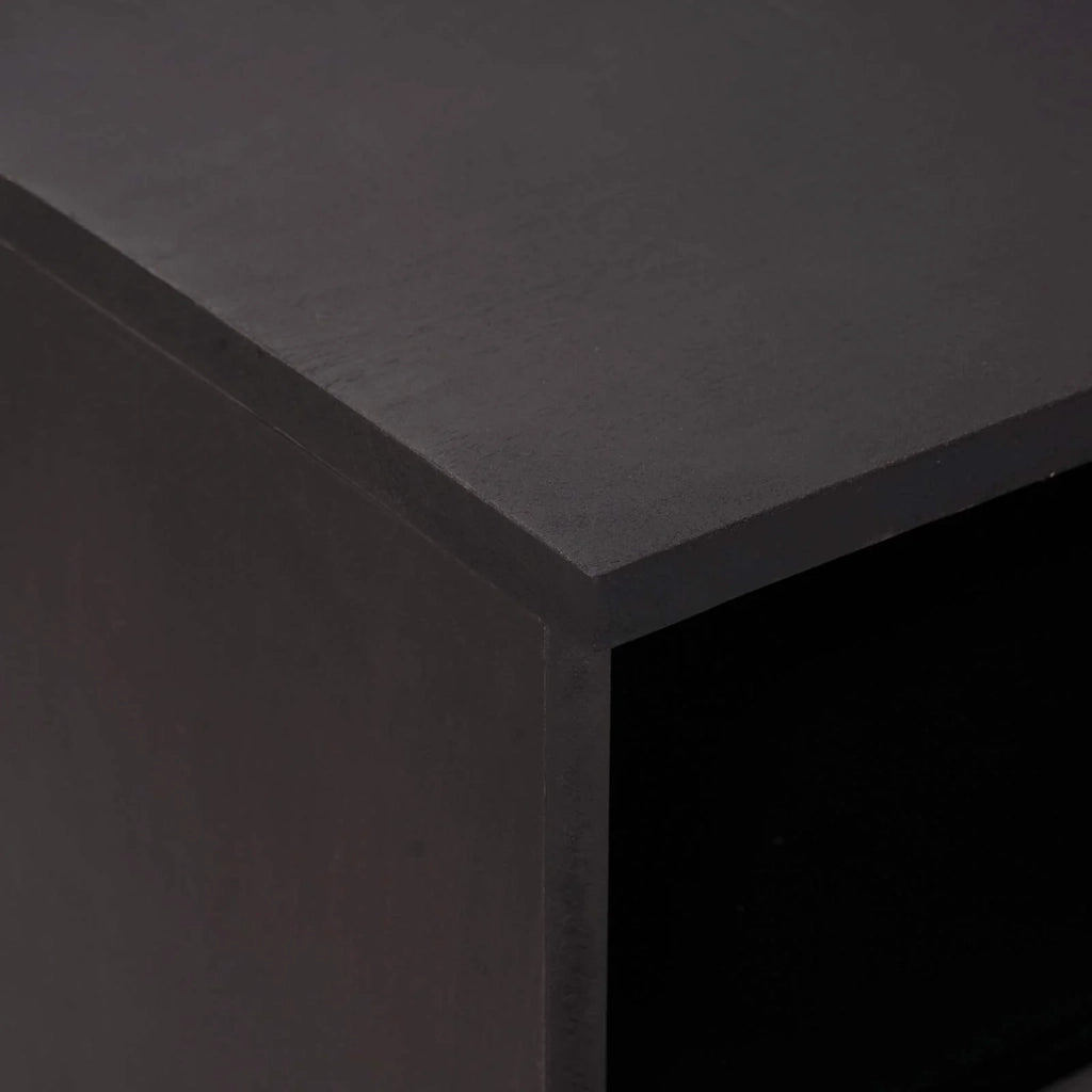Mobiletto moderno con cassetto 80 x 33,5 x 46 cm elegante design floreale legno massello di mango 02_0057859