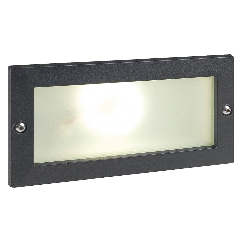 SEGNA PASSO INCASSO RETTANGOLARE APERTO 'ESCAPE' E27 - 10 W - nero  - I-LUCE BY SOVIL