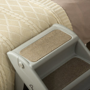 Scaletta per Cani Pieghevole 4 Gradini 67x38x49,5 cm in Plastica Grigio