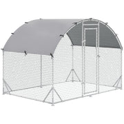 Recinto per Galline in Metallo Galvanizzato ¨C Zephmum ¨C Argento 280x190x197 cm